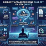 Schéma qui montre comment apparaître dans les ia et chat gpt